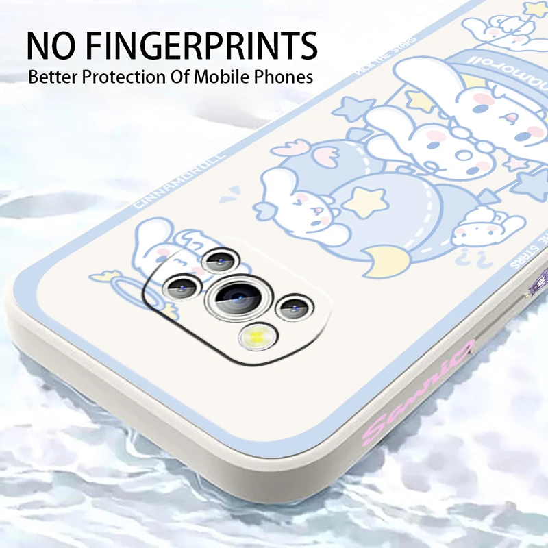 Левый чехол My Melody Cinnamoroll Sanrio для Xiaomi Mi Poco X5 X4 X3 M6 M5 M5S M4 M3 F5 F4 F3 C55 C40 Pro