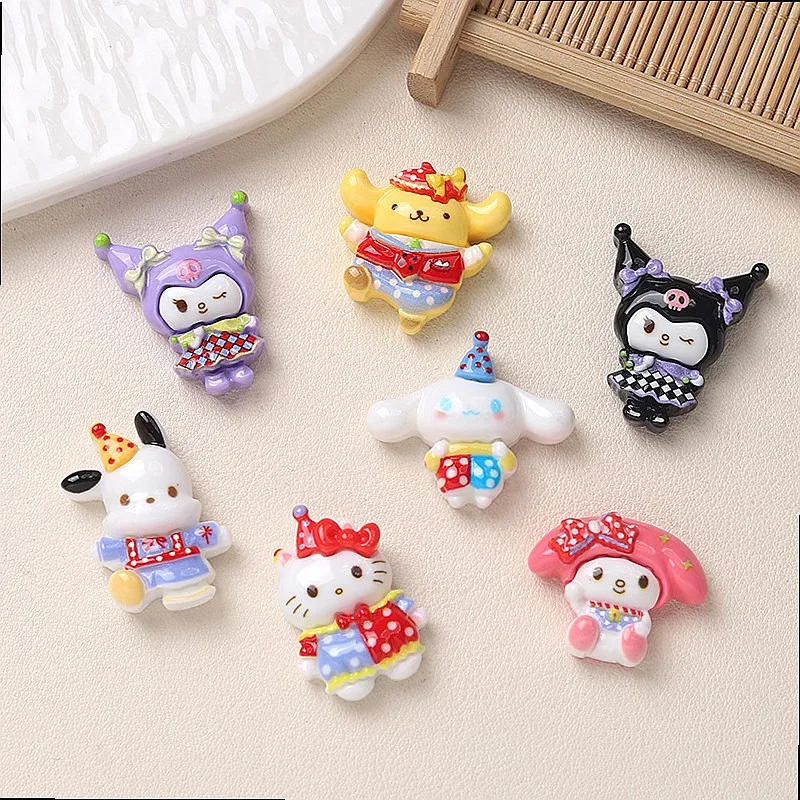 100 шт. милых кабошонов Sanrio Kuromi Melody из смолы с плоским основанием для DIY-аксессуаров: чехлов для телефонов, серег, поделок, декора для скрапбукинга (art.: 3920da43dcdeb) - 3920da43dcdeb