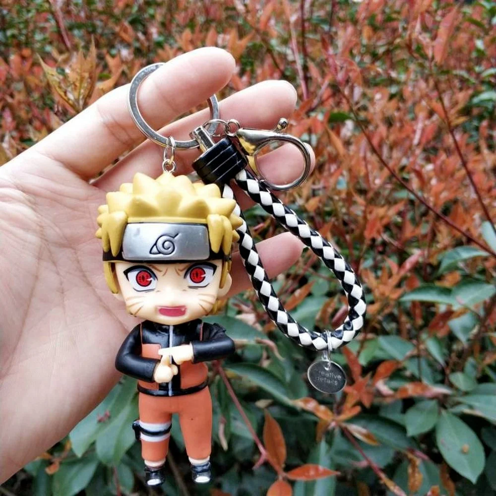 

Naruto Figure Keychain for Car Keys Anime Trinkets Accessories Akatsuki Itachi Bag Backpack Lanyard Doll Women Jewelry Men Gift