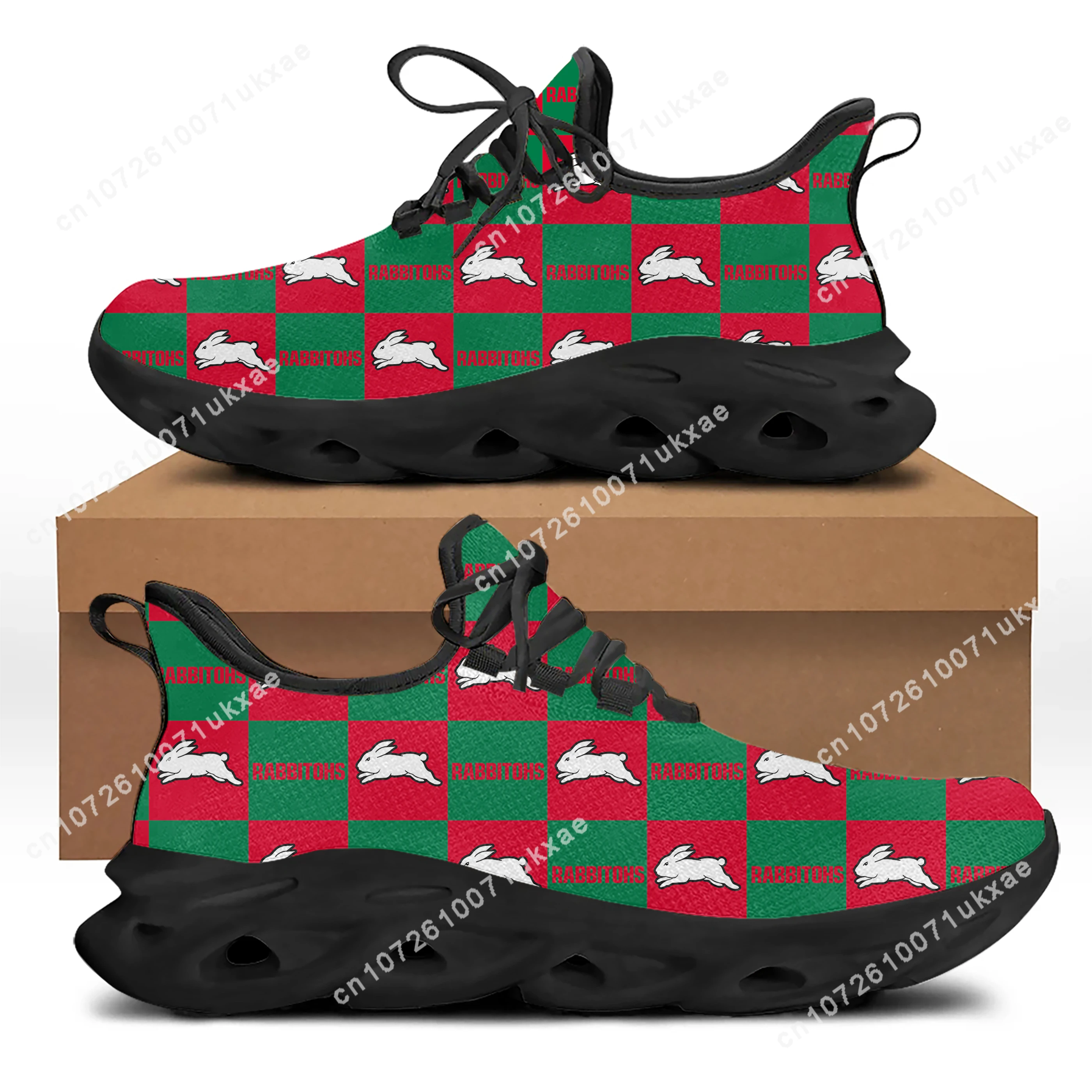 

South Sydney Rabbitohs Australian Rugby Flats Sneakers Mens Womens Sports Running Shoes High Quality DIY Sneaker customization