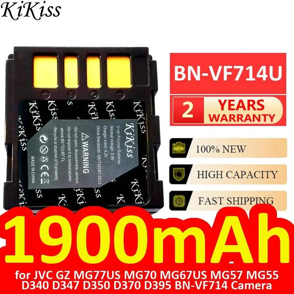Фото Аккумулятор для камеры BN-VF714U 1900 мАч для JVC GZ MG77US MG70 MG67US MG57 MG55 D340 D347 D350 D370 D395 BN-VF714 №1