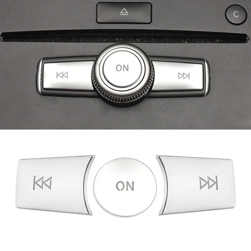 

Car Console CD Panel Multimedia Switch Buttons Sequins Volume Cover For Mercedes Benz C E Class W204 C200 W212 E260 GLK300 GLK