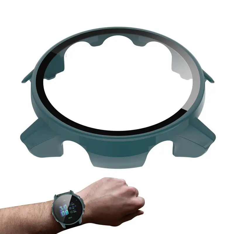 

For Forerunner955 Running Smart Watch Hard PC Edge Case With Tempered Glass Film Screen Shell Frame Smartwatch Accessories