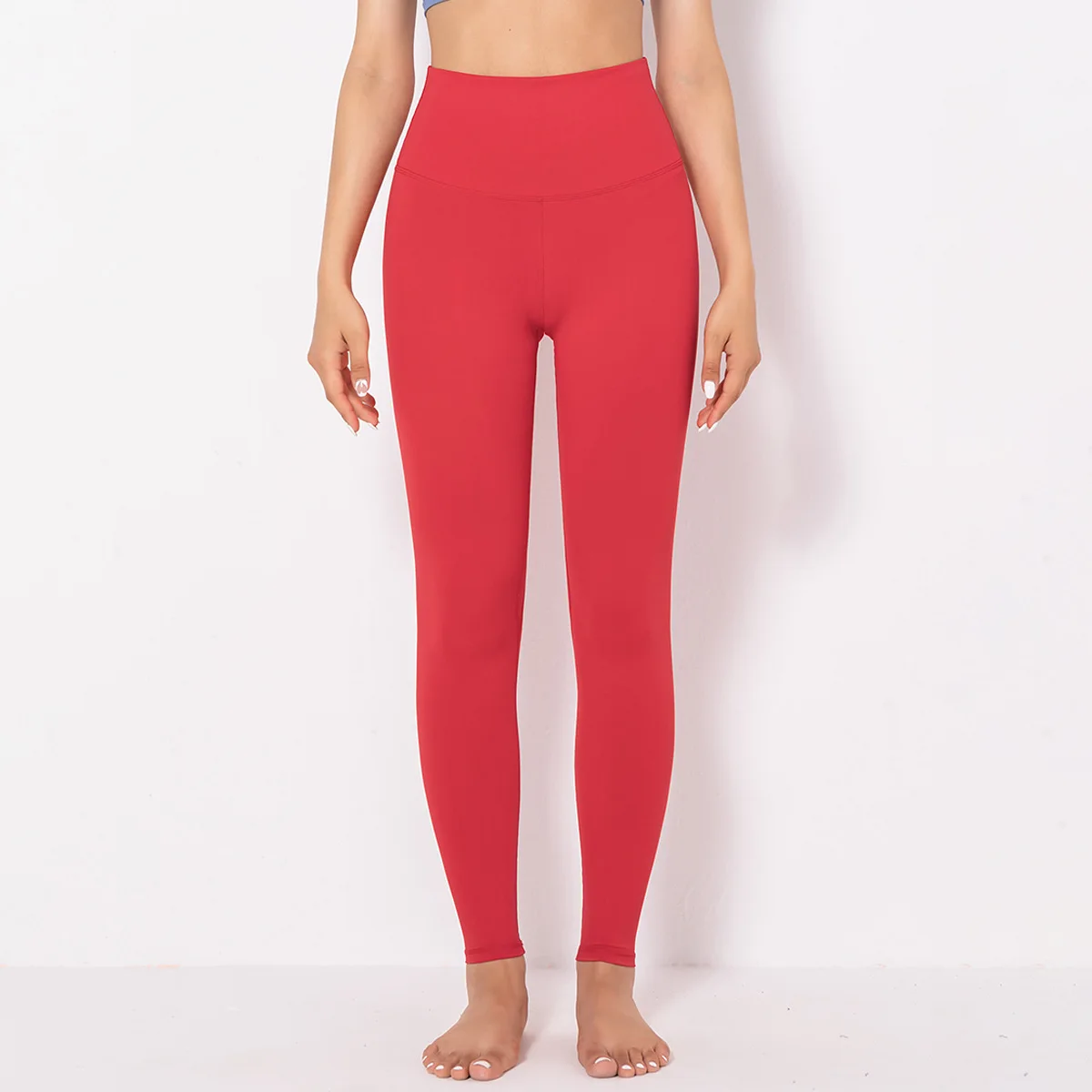 2023 New Lulu Nude Seamless Yoga Leggings High Quality Workout Women High Waist Hip Lift Running Tight-fitting Exercise Pants