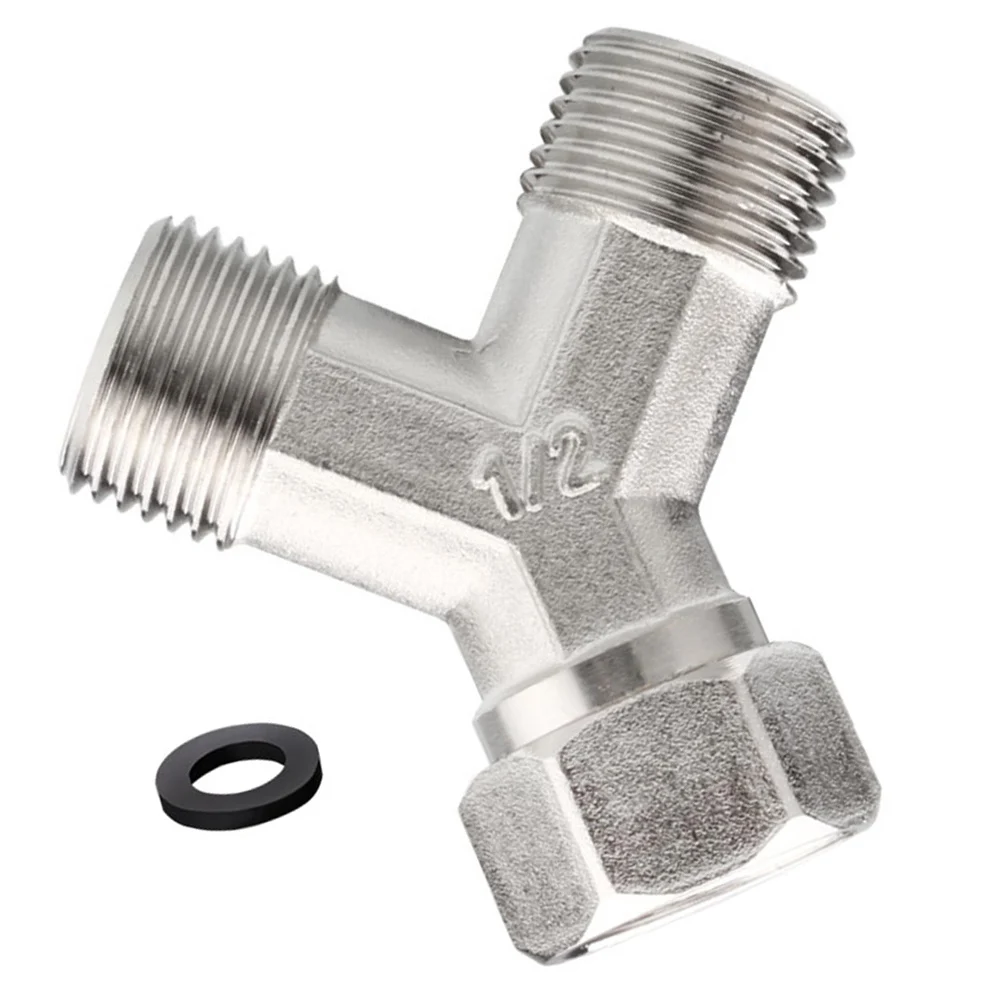 

1Pc Copper Dishwasher Washing Machine Tap Y Dual Splitter 1/2" For Most BSP British Standard Pipe Home Improvement Plumbing