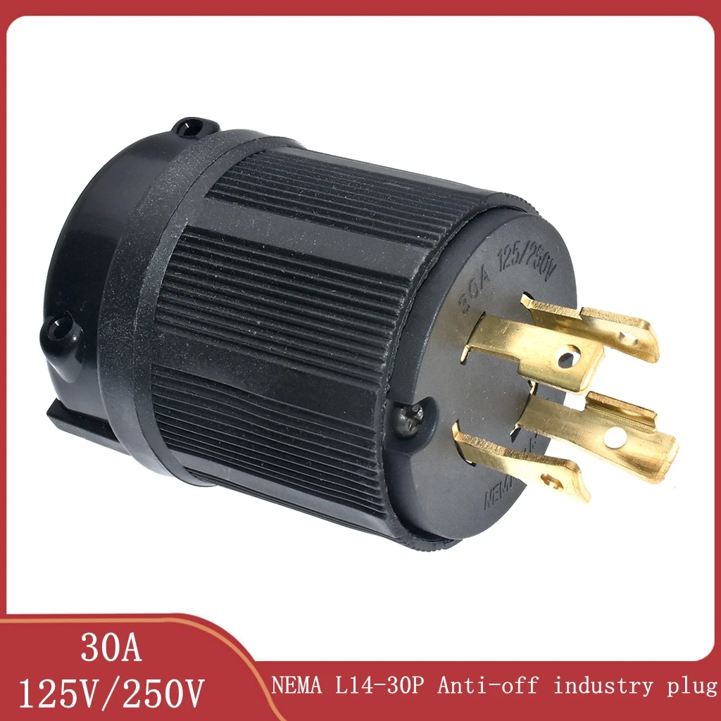 Заглушка для генератора 30 А, закручивающаяся заглушка 125 в, 4 контакта, штепсельная Вилка для замены, штепсельная вилка