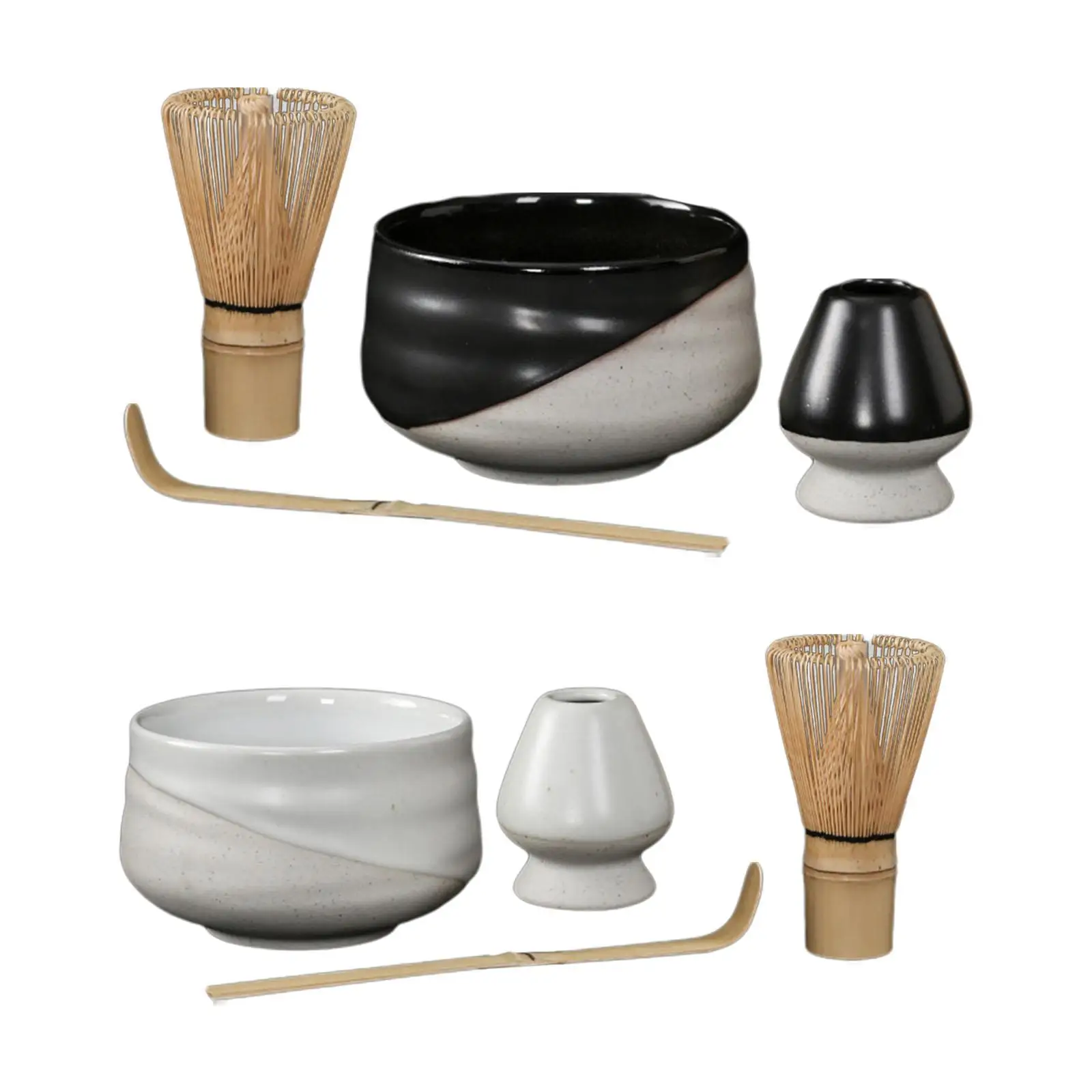

Set of 4 Pieces Matcha Set Tea Ceremony Matcha Teaspoon Utensil Tools Indoor Japanese Style for Beverage Birthday Gifts