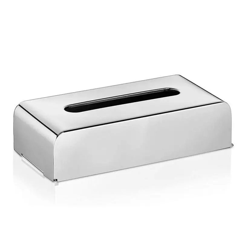 

Tissue Box Holder Stainless Steel Facial Napkin Box Case Bathroom Vanity Countertops Bedroom Dressers Night Stands Desks Tables