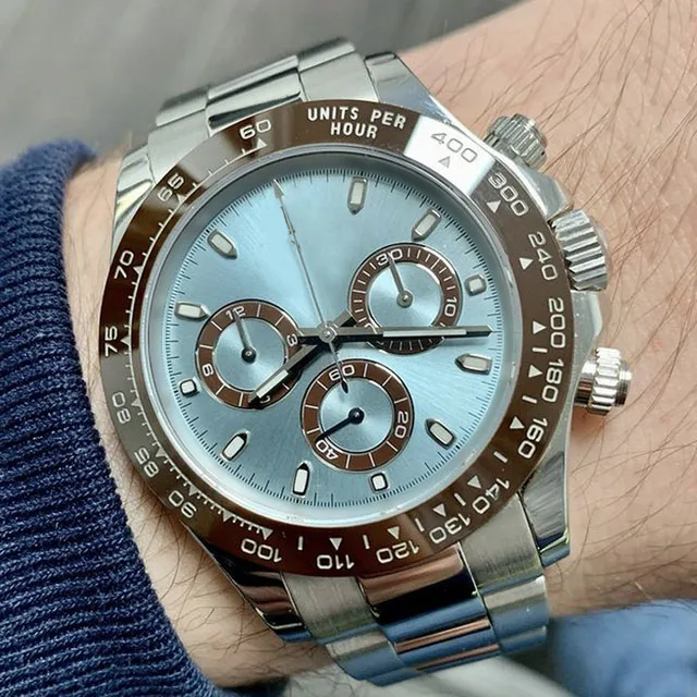 Mens Watch Ceramic Bezel Sapphire Glass Diamond Roma Number Waterproof Man Sports Wristwatch 904L Steel Automatic Mechanical