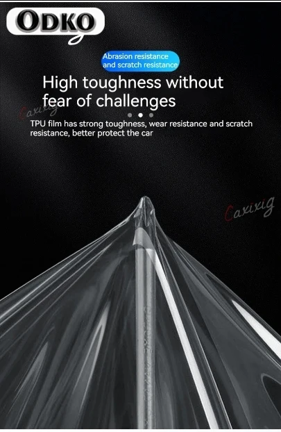Защитная затеняющая пленка для автомобильной фары дымчато-черная прозрачная ТПУ