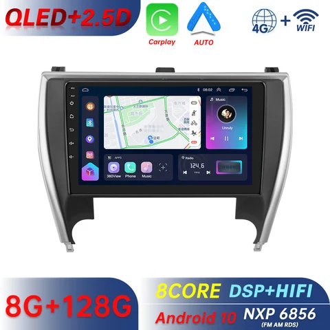 Автомагнитола 2 din Android 10 для Toyota Camry, версия для США, V55 2015-2017, автомобильные мультимедийные видеоплееры, 2DIN GPS Carplay/автомобильное радио