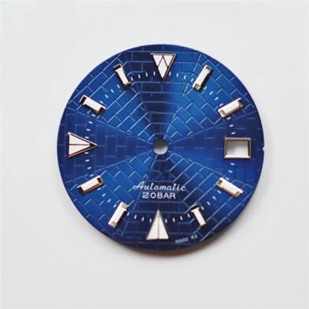 

Суперзеленый светящийся циферблат с одним календарем 28,5 мм для дайвинга NH35A NH35 4R35 6R35, запчасти для часов Sunray