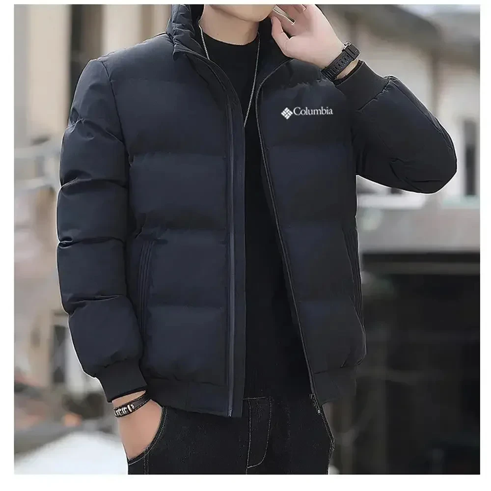 

2023 Winter Jacket Men's Stand Collar Warm Parka Coat Street Fashion Casual Brand Outer Men's Winter Down Jacket