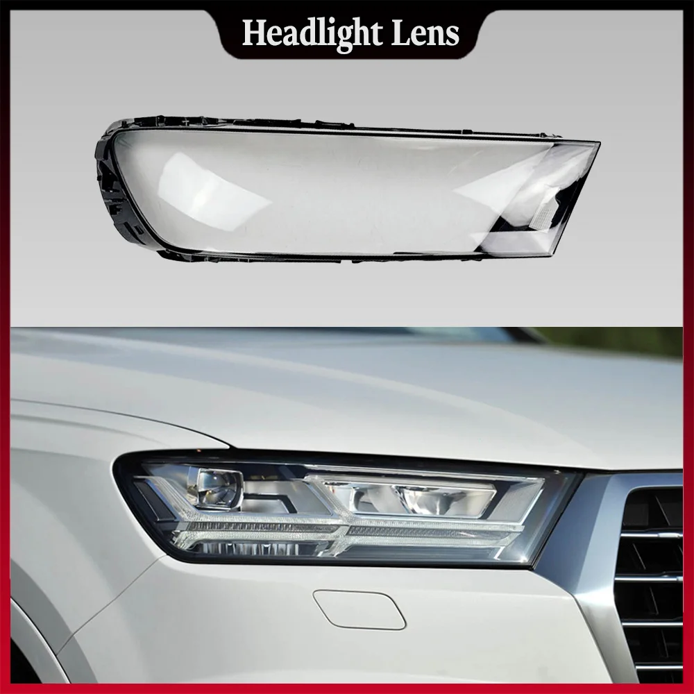 

Для Audi Q7 2016 2017 2018 2019, прозрачный абажур для фар, абажур из плексигласа, замена оригинальной крышки объектива