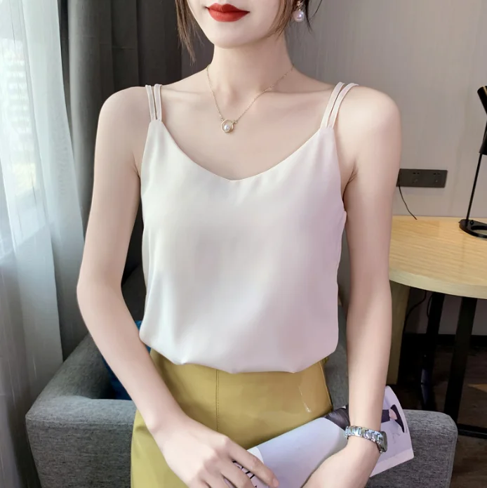 

Женская шифоновая кофта с V-образным вырезом