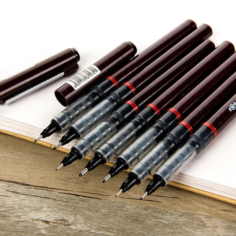 Фото Графические ручки Rotring Tikky Pigma Micron Fine Pens, тонкие линеры 0.1, 0.2, 0.3, 0.4, 0.5, 0.7 мм, чернильные ручки для рисования, товары для художественных школ №5