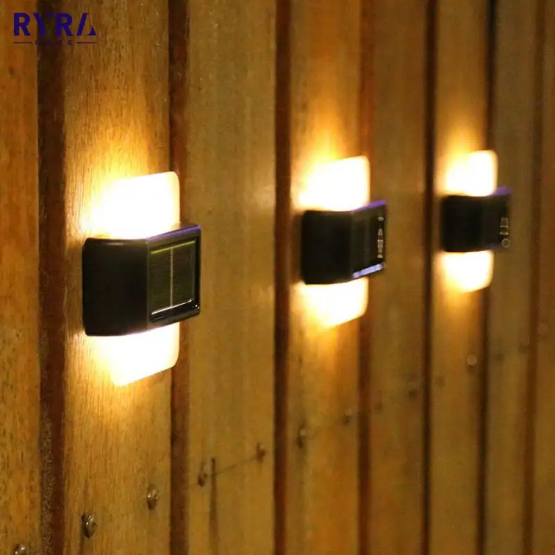

Уличные водонепроницаемые светильники на солнечной батарее, настенный светильник на солнечной батарее для лестниц, забора, лампа с солнечн...