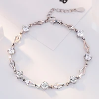 diwenfu real silver 925 jewelry 17 19cm amethyst charm bracelets for women bohemia party pulseira feminina diamond bracelet girl