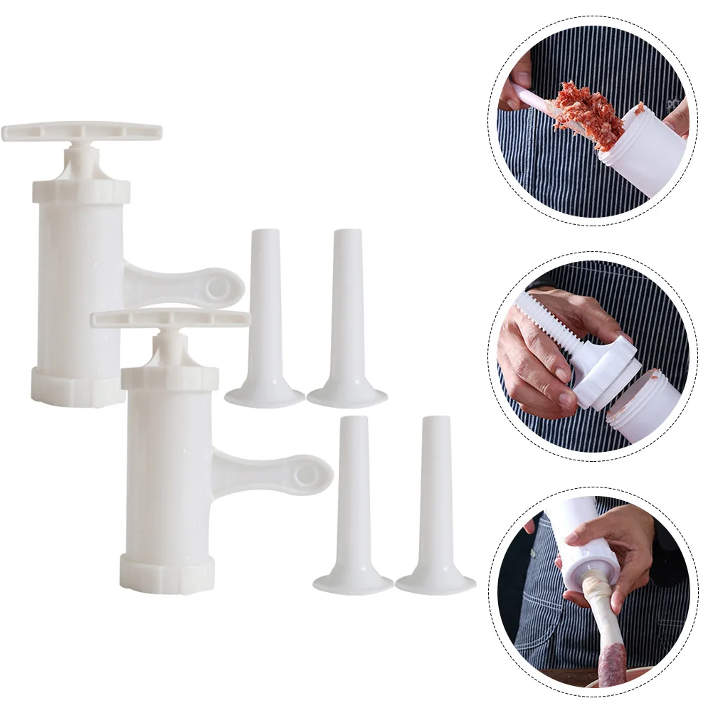 

Sausage Stuffer Meat Filler Maker Manual Tube Funnel Machine Stuffing Hand Filling Press Crank Vertical Horn Making Grinder
