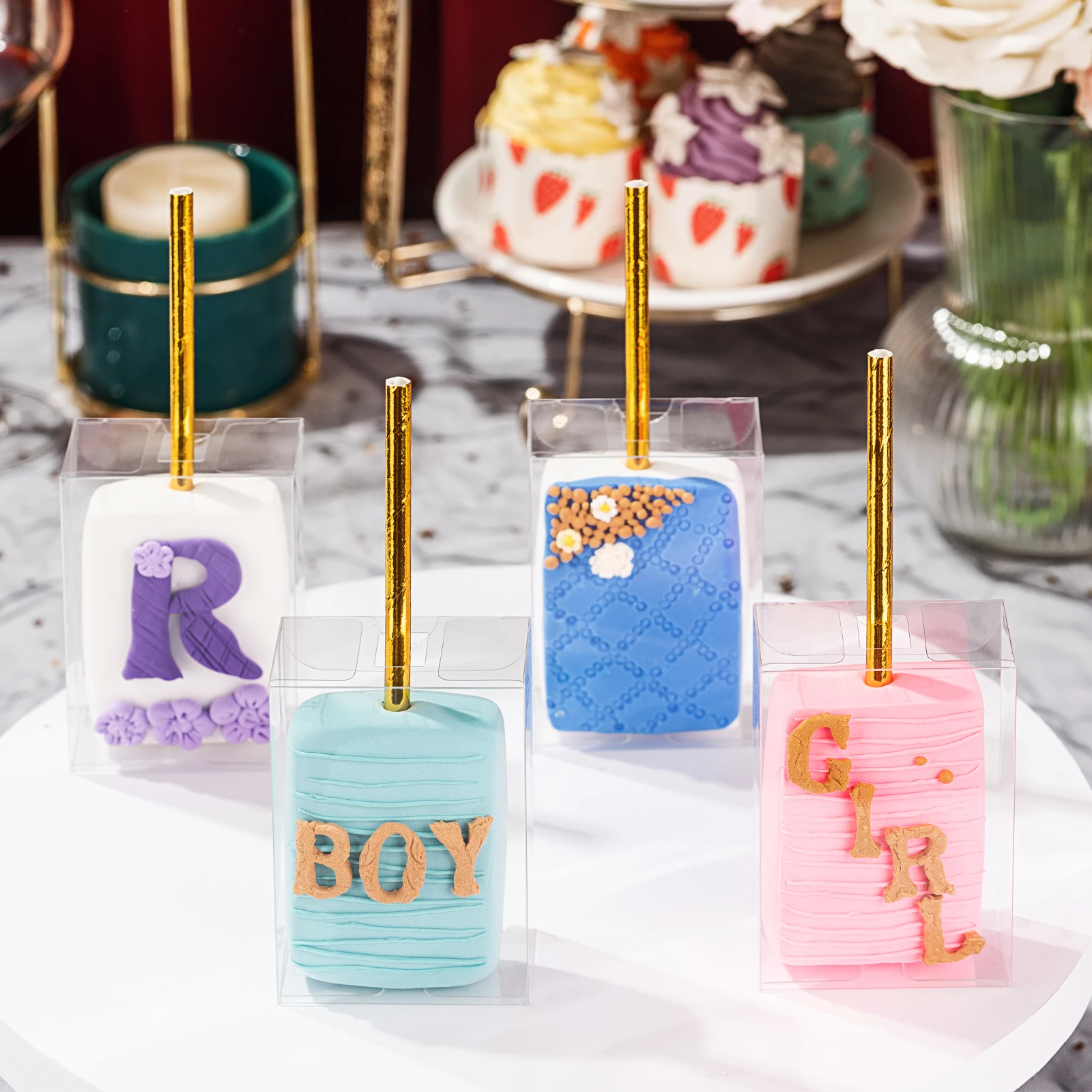 

Small Gift Boxes Clear Rice Krispie Treat Boxes with Hole Cakesickle Boxes Small Macaron Boxes Candy Boxes Treat Boxes Party Wed