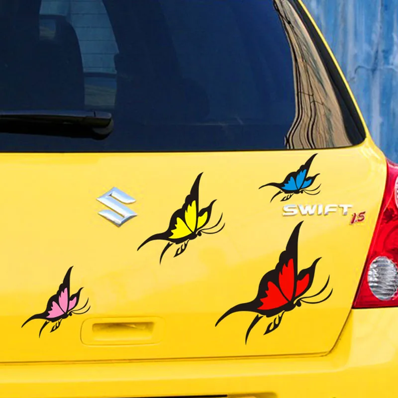 3D украшения в виде бабочек автомобильные аксессуары высеченные виниловые