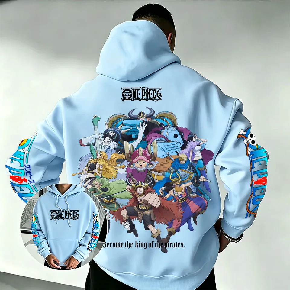 Худи One Piece Giant Island Elbaf Luffy Zoro 2026, новая японская аниме-мода, повседневная спортивная одежда в стиле Y2K, мужской парный стиль с капюшоном. (art.: 3920dcca57f28) - 3920dcca57f28