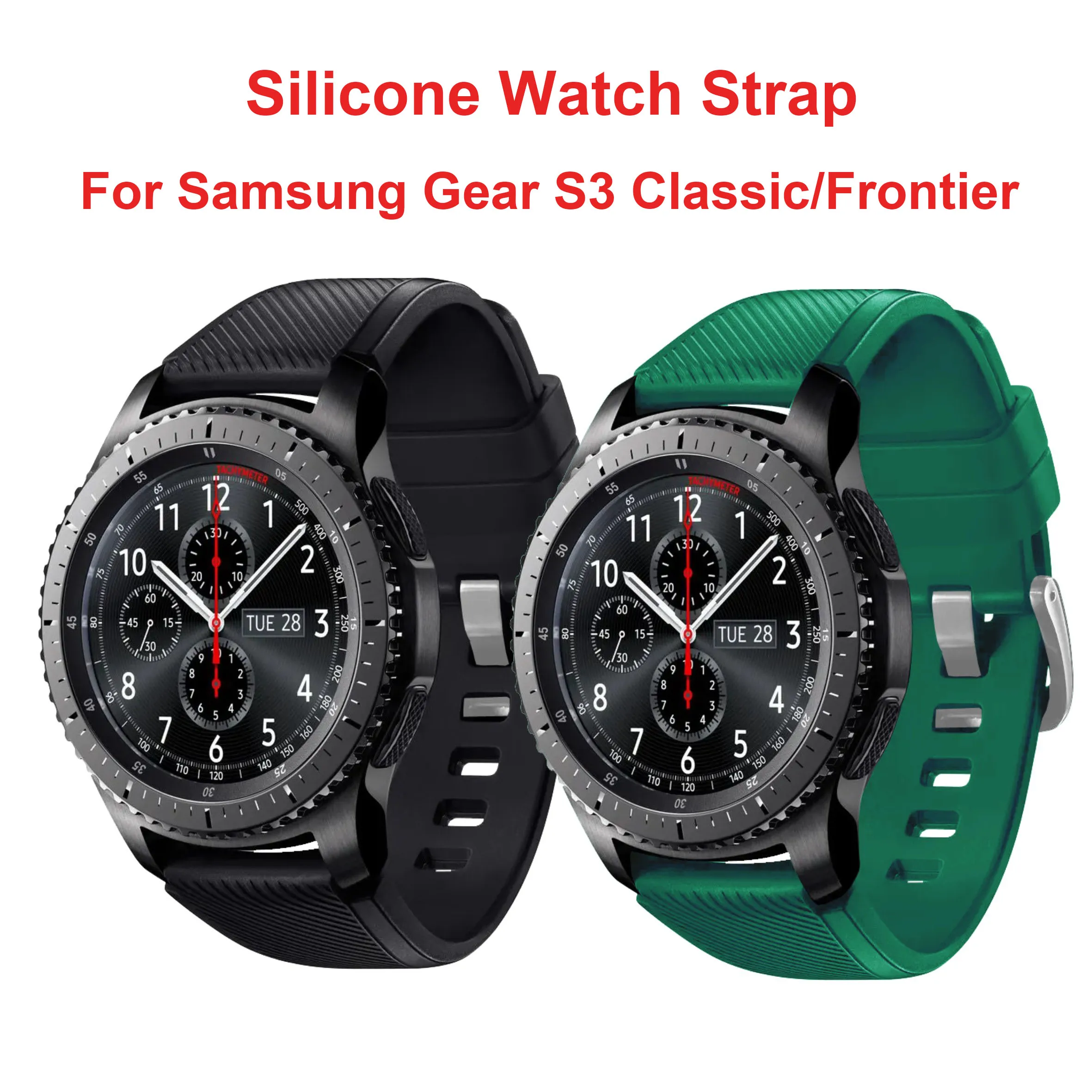 22mm Soft Silicone Strap For Samsung Galaxy Watch3 46mm Gear S3 Huawei Watch GT GT2 46mm Comfortable Band for Amazfirt GTR 47mm