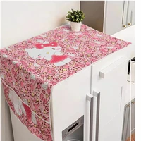 hello kitty kitchen appliance dust cover cartoon refrigerator cover cloth refrigerator dust proof anti fume refrigerator cover