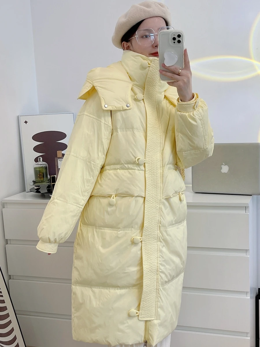 

Women Long Down Jacket New Casual Style White Duck Down Jackets Autumn Winter Coats And Parkas Female Outwear