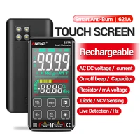 aneng digital display multimeter with flashlight multifunctional voltmeter capacitor tester measuring device red
