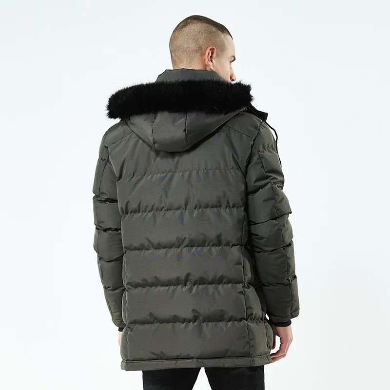 New winter men's Jackets warm Fashion jacket high quality coat with fur collar brand male clothing Windbreaker Hot Sale