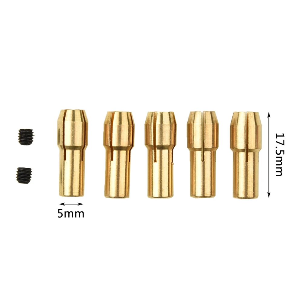

7PCS 2mm Drill Brass Collet Chuck 0.5-3.0mm Electric Motor Shaft Mini Chuck Fixture Clamp Micro Collet For Power Rotary Tool