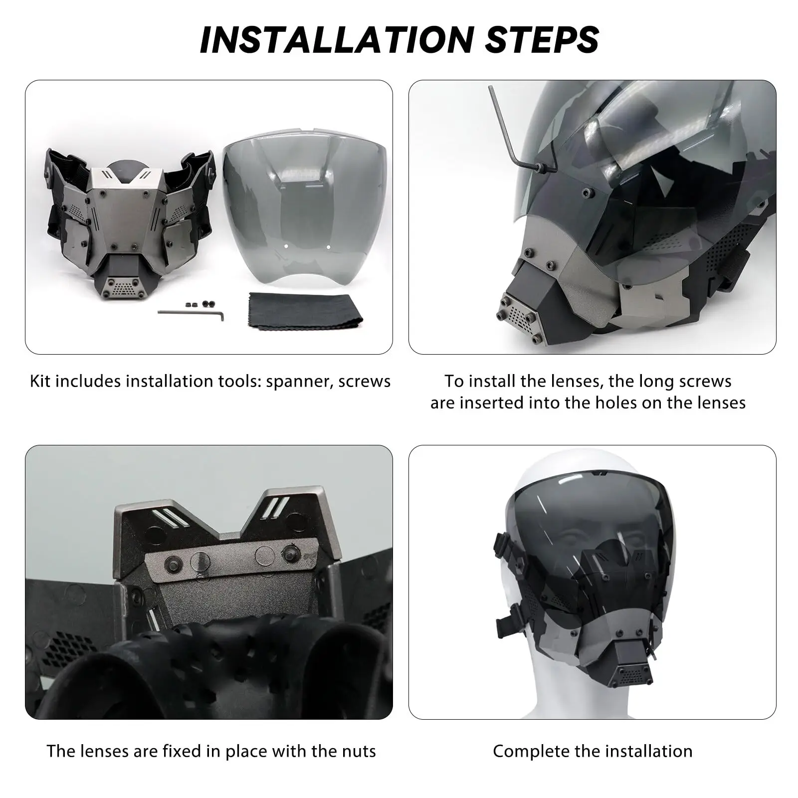 Маска для пейнтбола в стиле киберпанк Тактическая маска страйкбола с