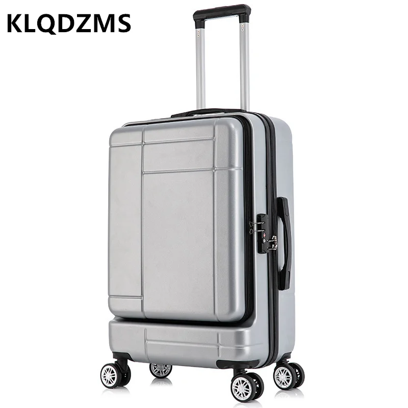 KLQDZMS New Business Travel Case with Wheels Front Opening Storage Laptop 20 Inch Boarding Case Girls Hand Luggage