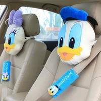 cartoon cute girl heart big head donald duck daisy automotive headrest neck pillow mini pillow safety belt cover