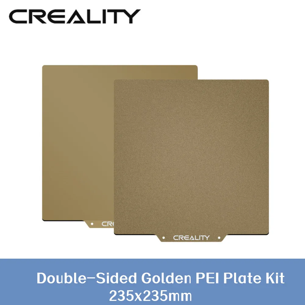 

Creality Double-Sided Golden PEI Plate Kit 235x235mm Excellent Flatness Easy Model Removal for Ender-3/Ender-3 V2/Ender-3 S1