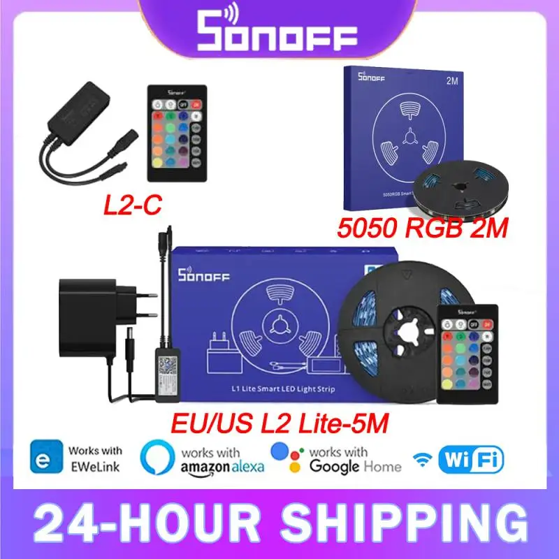 SONOFF L2/L2 Lite WIFI Умная светодиодная лента США/ЕС Гибкая RGB-лента с регулируемой