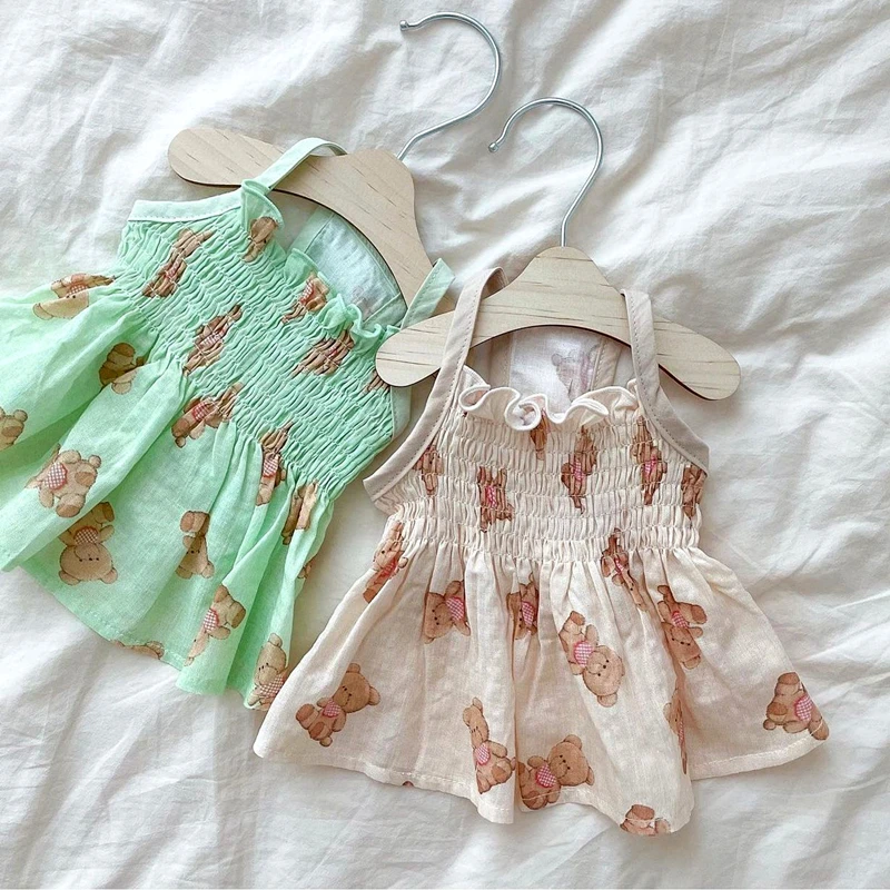 Красивая летняя юбка для домашних животных платье школьницы дышащая одежда