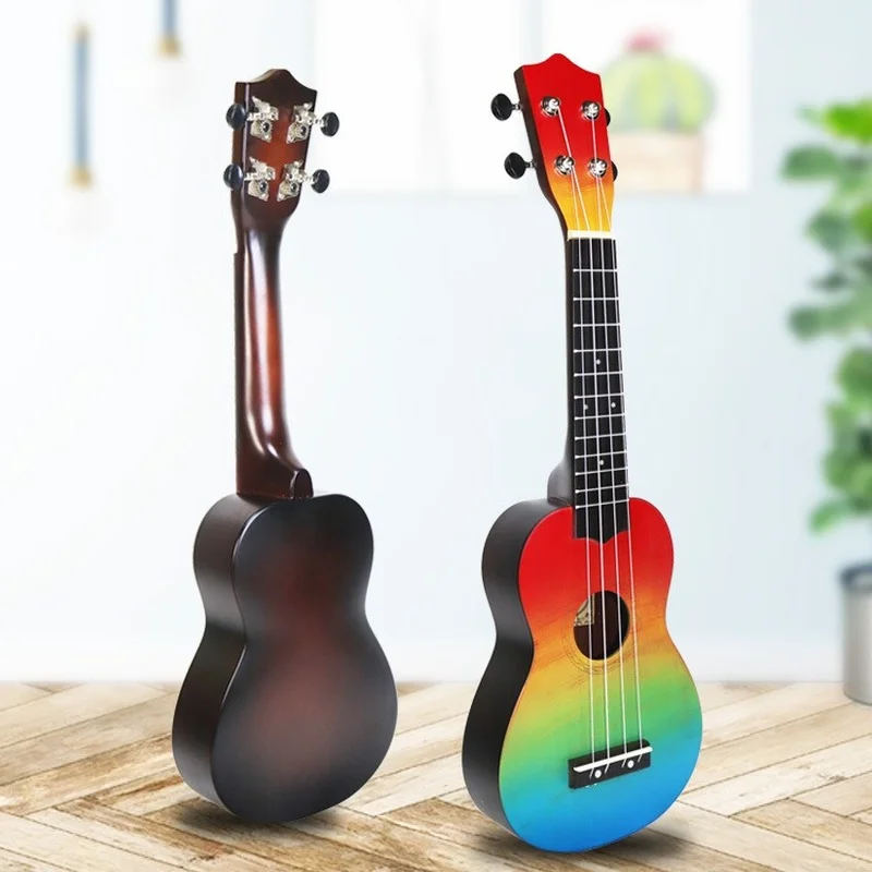 Enlarge Practice Pick 21 Ukulele Learn Music Wood Ukulele Small Guitar Musical Instruments Bright Sun Adults Violao Accessories Music