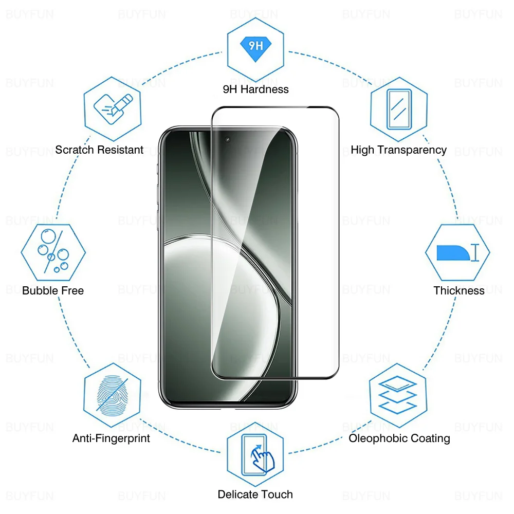 Защитное стекло 6 в 1 для Realme GT T GT6 GT6T полное клеевое изогнутое закаленное realmi Neo6