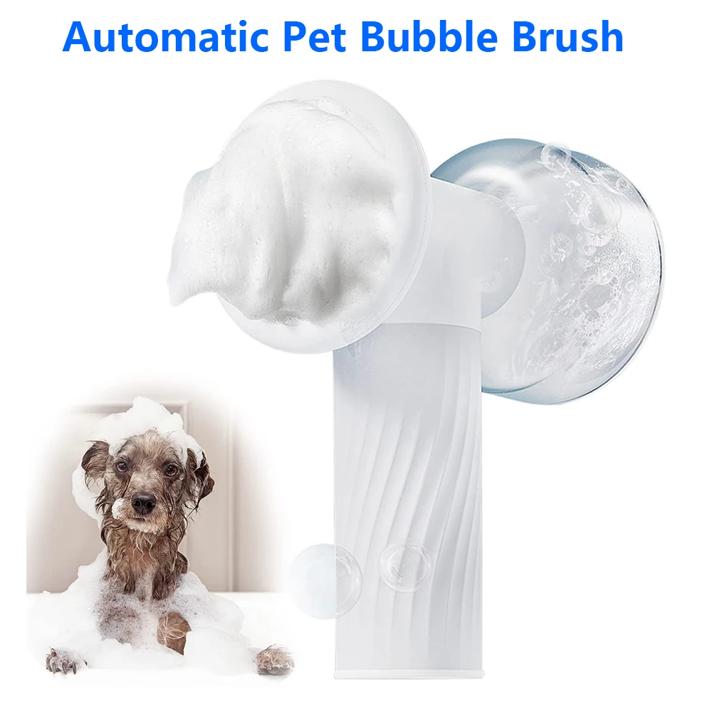 

Automatic Foaming Dog Bath Brush USB Dog Shampoo Brushes Pet Shampoo Dispenser Shower Scrubber Massage Grooming Bathing Tool