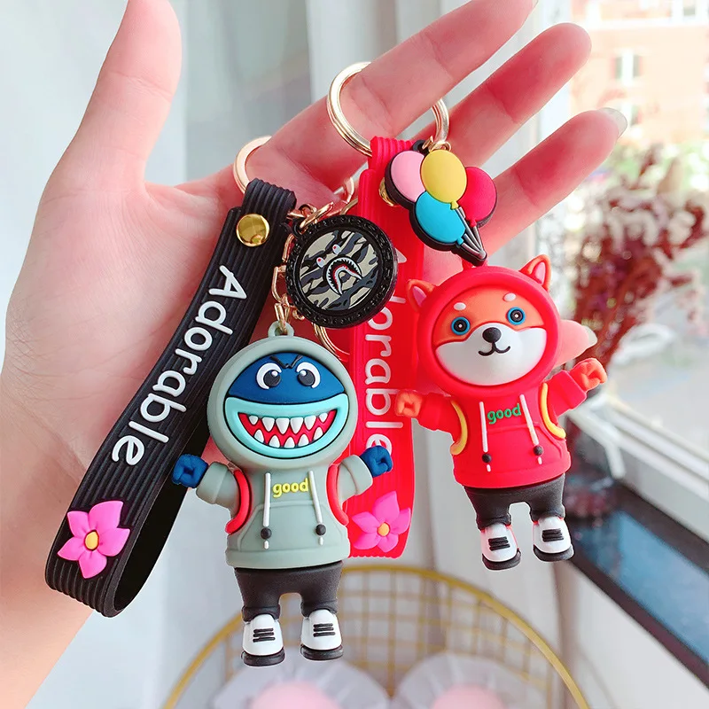 XM-Забавный Милый мультяшный модный свитер животное брелок для автомобиля