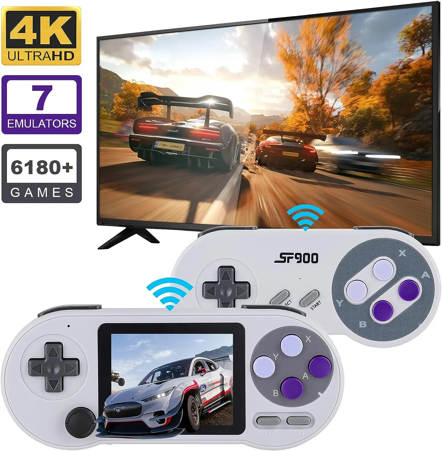 Карманный игровой мини-плеер SF2000, видео-игры, портовые игры 6000 +, игры 3,0 дюймов, видеоигры Consolas De Videojuegos для SNES/GBA/MAME