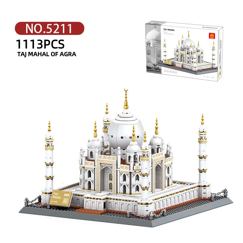 Фото Совместимые строительные блоки Lego, Лувр Биг Бен, Эйфелева башня, Колизей, Тадж-Махал, пирамида, модели белого дома, подарки, игрушки для взрослых №1