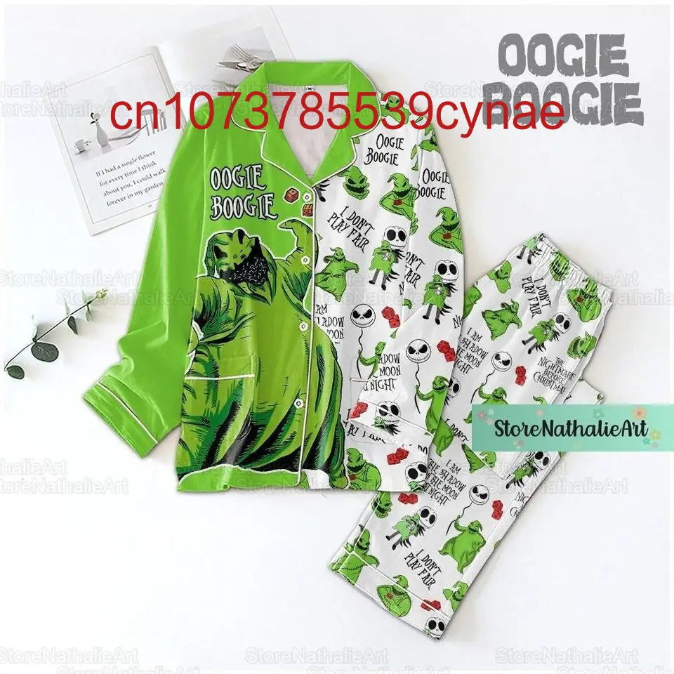 Новый пижамный комплект ChristmasOogie Boogie повседневная мужская и женская рубашка с