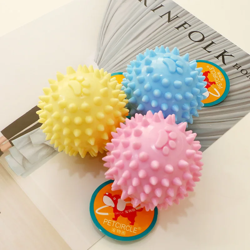 

Small Dog Pets Chewing Toy Molar Cleaning Tooth TPR Bite-Resistant Hedgehog Ball Puppy Interactive Play Puzzle Toys Pet Supplies