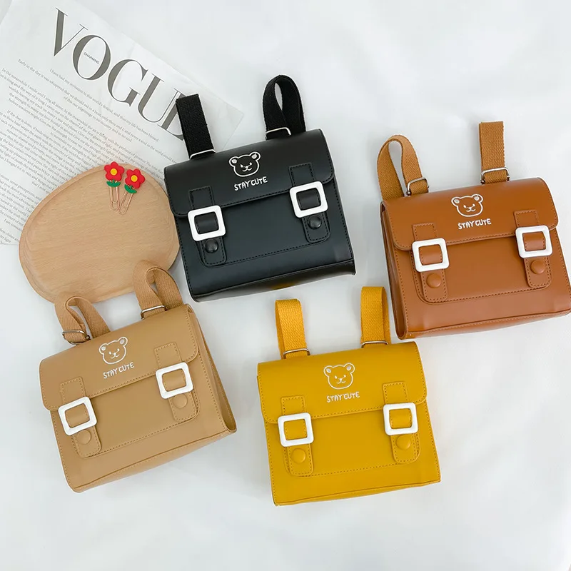 Children's Small Backpack Korean Versionpuboys And Girls Bear Children Kindergarten Backpack Girls' School Backpack