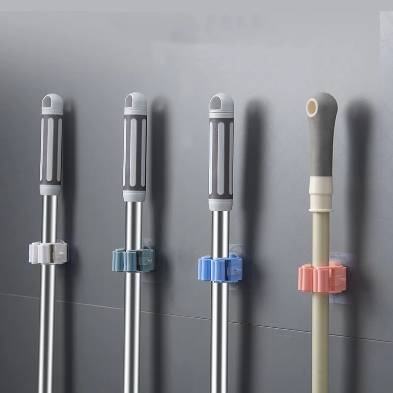 

Multifunction Mop Rack Bathroom Accessories Wall Mounted Shelf Organizer Hook Broom Holder Hanger Home Kitchen Storage Rack Tool