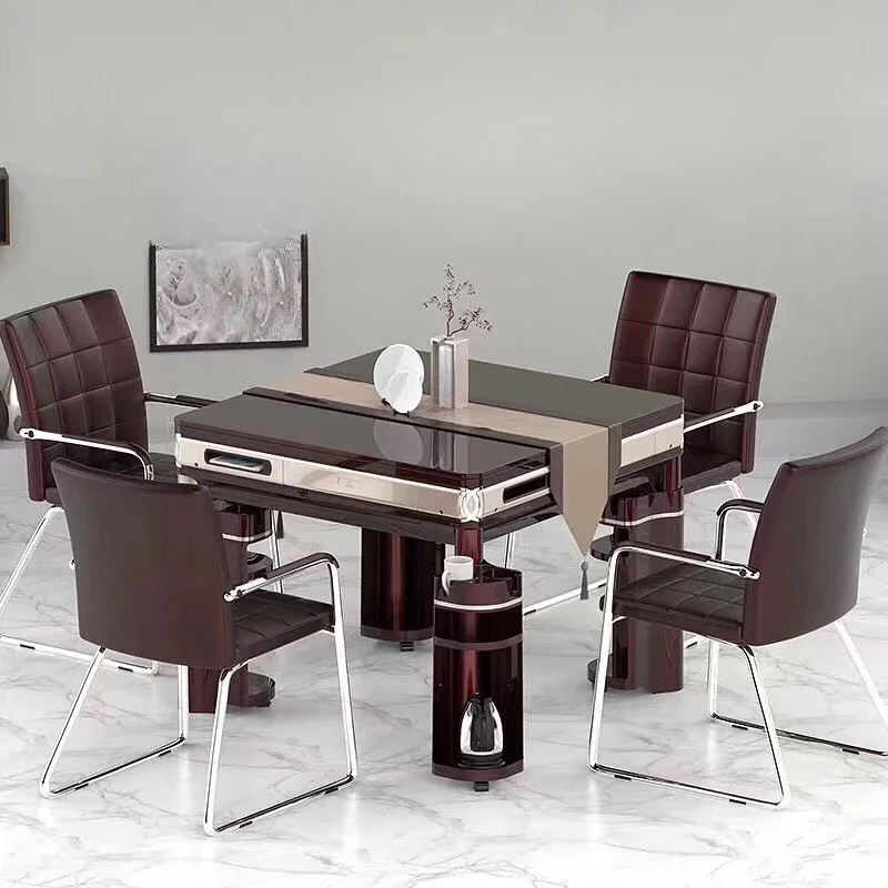 Усовершенствованный обеденный стол из закаленного стекла складной мобильный