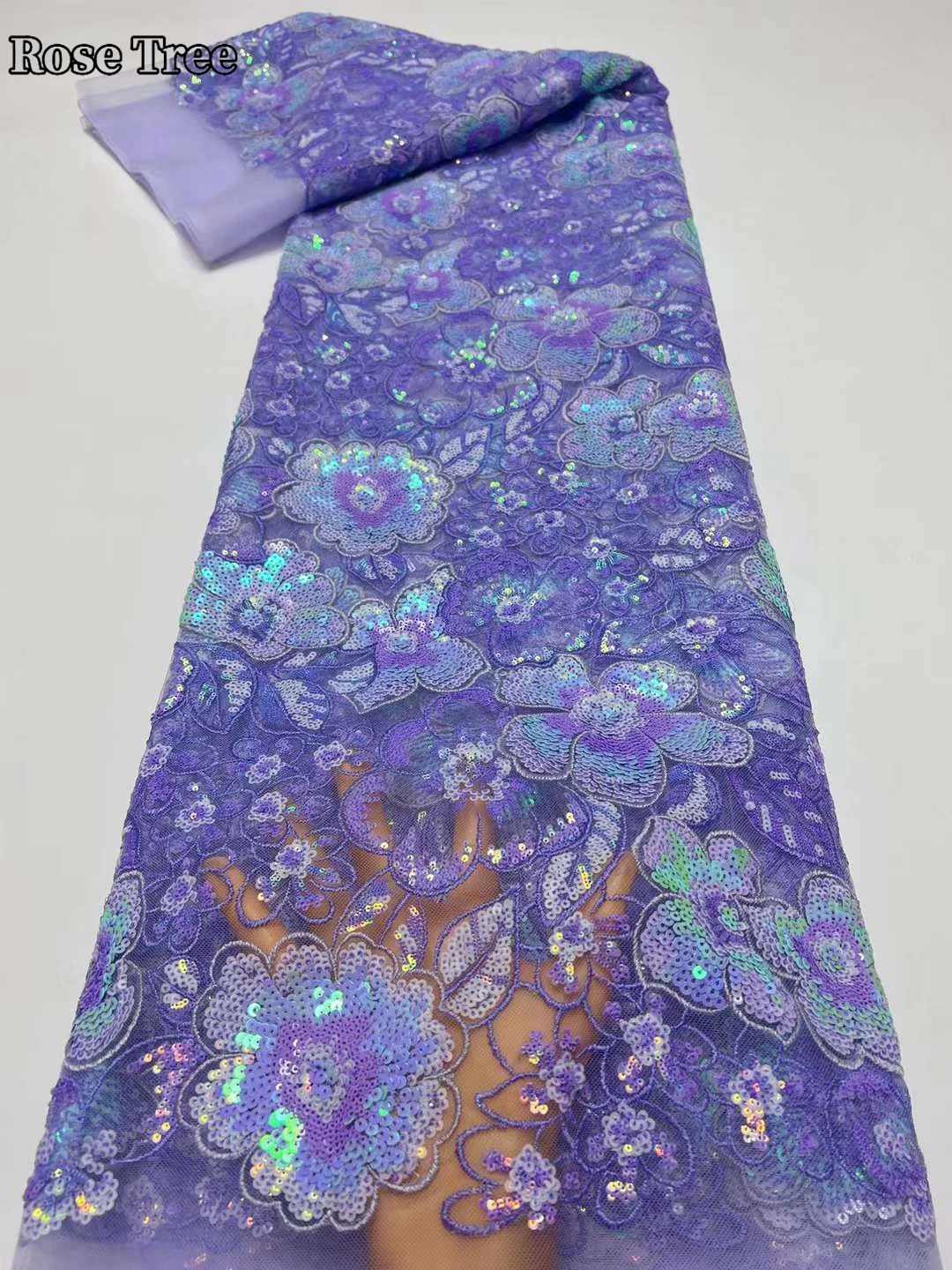 Новейшая африканская кружевная ткань с блестками 2024 Высококачественная